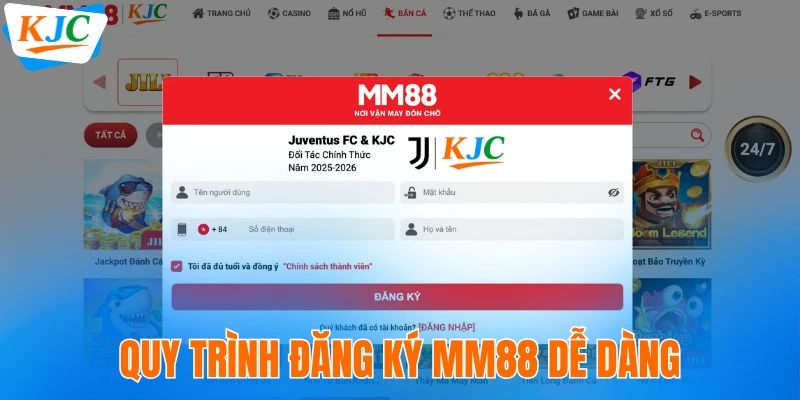 Quy trình đăng ký MM88 dễ dàng